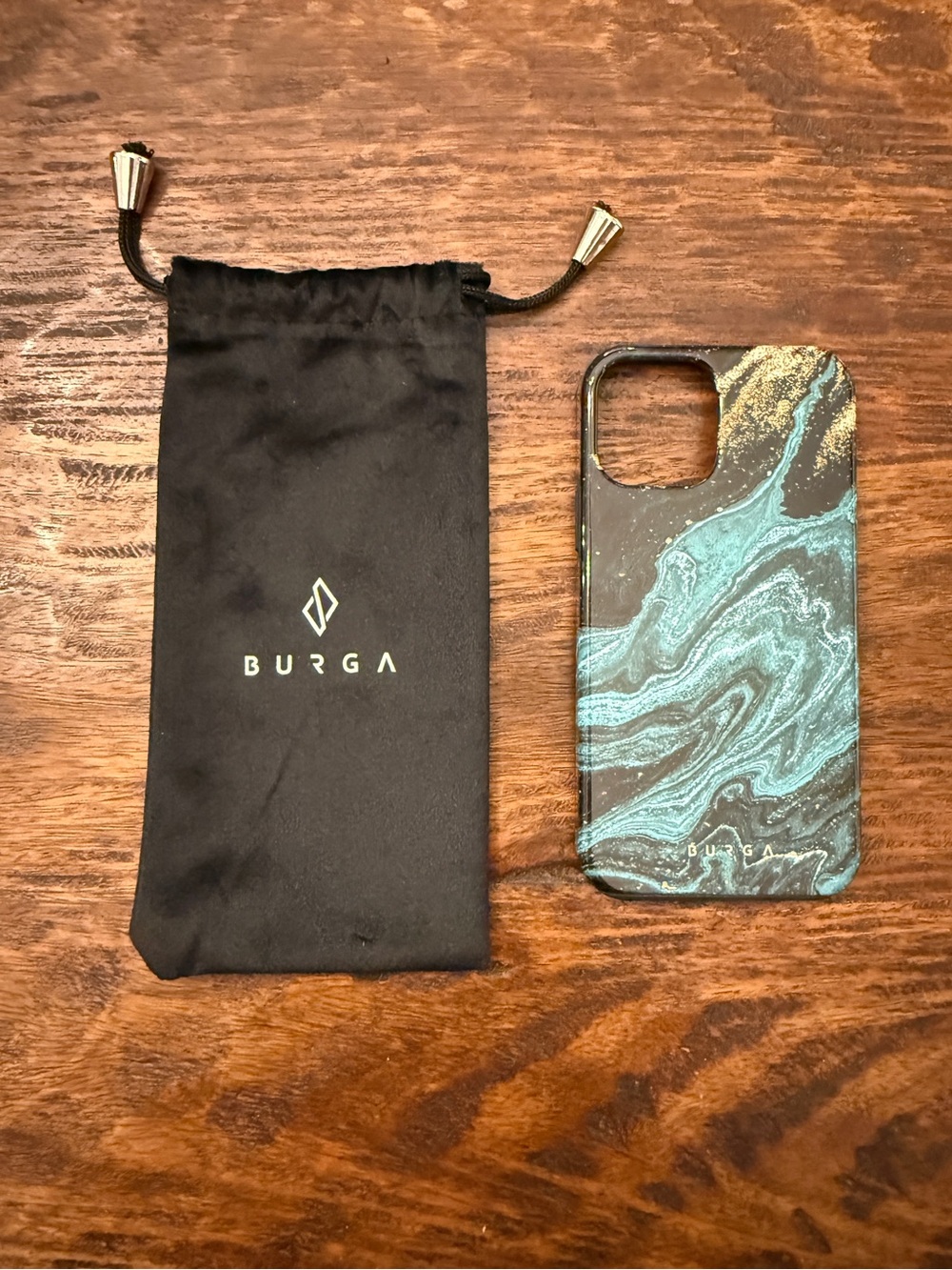 BURGA iPhone 12 Pro Phone Case Bundle – 2 Marble Cases with Pouches